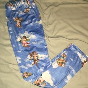 Light Blue Cherub Angel Leggings!